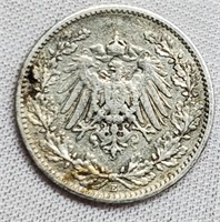 1905-E German Half Mark Silver 90%
