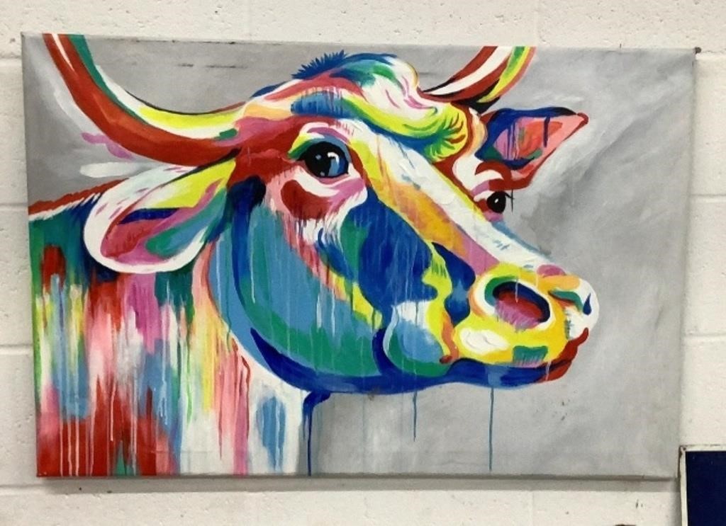 36x24 Oil on Canvas Cow Painting