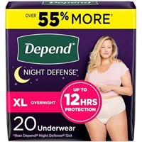 20-Pk Depend Night Defense Adult Incontinence &