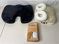 Foot Warmer, Memory Foam Seat Cushion, & Body Wrap