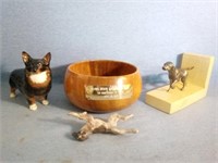 Dog Lovers Lot Includes a Beswick England, Bronze