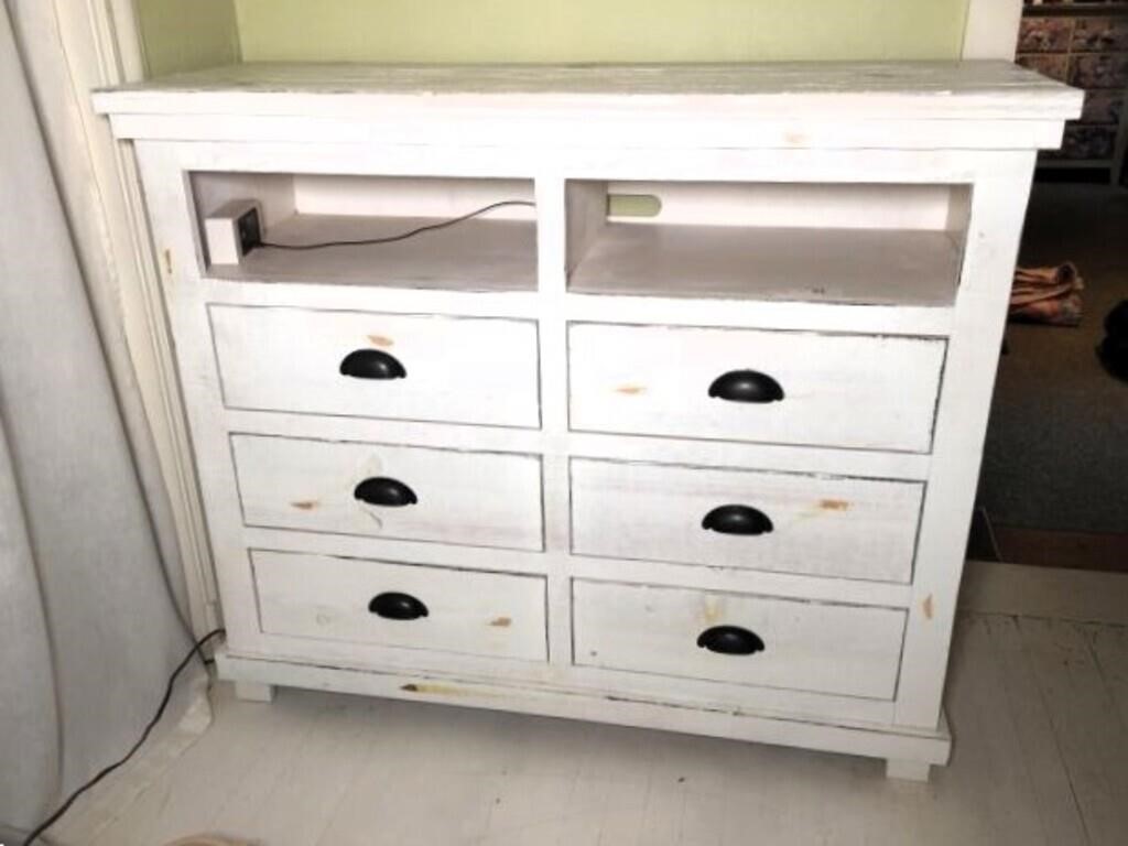 Distressed Finish Entertainment Dresser