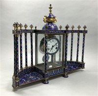 Antique Chinese Cloisonné Enamel Mantel Clock.