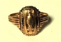 14k 1940 Glass Ring
