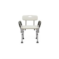 Medline Shower Chair  Back  Arms  White