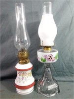Stunning Vintage Oil Lamps Measure 19" Height