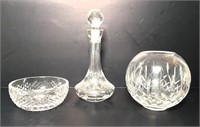 Waterford Crystal Decanter, Rose Bowl