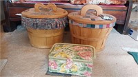 Sewing baskets full