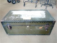 Vintage Military Style Trunk Measures 30.5" x