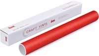 Red Shimmer Vinyl Roll 24x15ft for Crafts