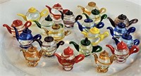 Miniature Blown Glass Tea Pots