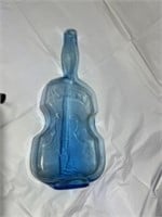 Antique ice, blue aqua violin bottle