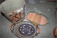 Metal Trays & Wastepaper Basket