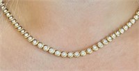 $ 23,000 7.00 Ct Bezel Set Diamond Necklace