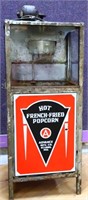 Vntg Star French Fried Popcorn machine, porcelain