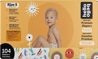 104 Pack Hello Bello Premium Diapers Size 5