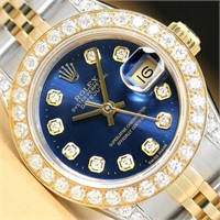 Rolex Ladies Datejust 1.13 Ct Diamond