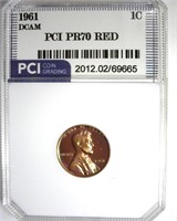 1961 Cent PR70 DCAM RD LISTS $5500 IN 69DC