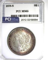 1878-S Morgan MS65 LISTS $425