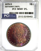 1879-S Morgan PCI MS67 PL REV DMPL Stunning Color
