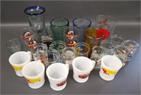 Group Welch's collector glasses, Fire King,