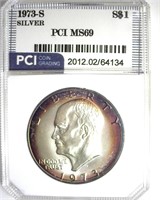 1973-S Silver Ike MS69 LISTS $11000