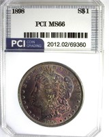 1898 Morgan MS66 LISTS $700