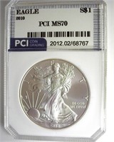 2010 Silver Eagle PCI MS70