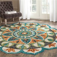 6' Round LR Home Dazzle Area Rug Teal/Green