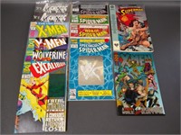 12 hologram / foil etc. comic books Spiderman, X
