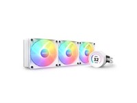 " Wide-angle LCD Display and RGB Fans - White