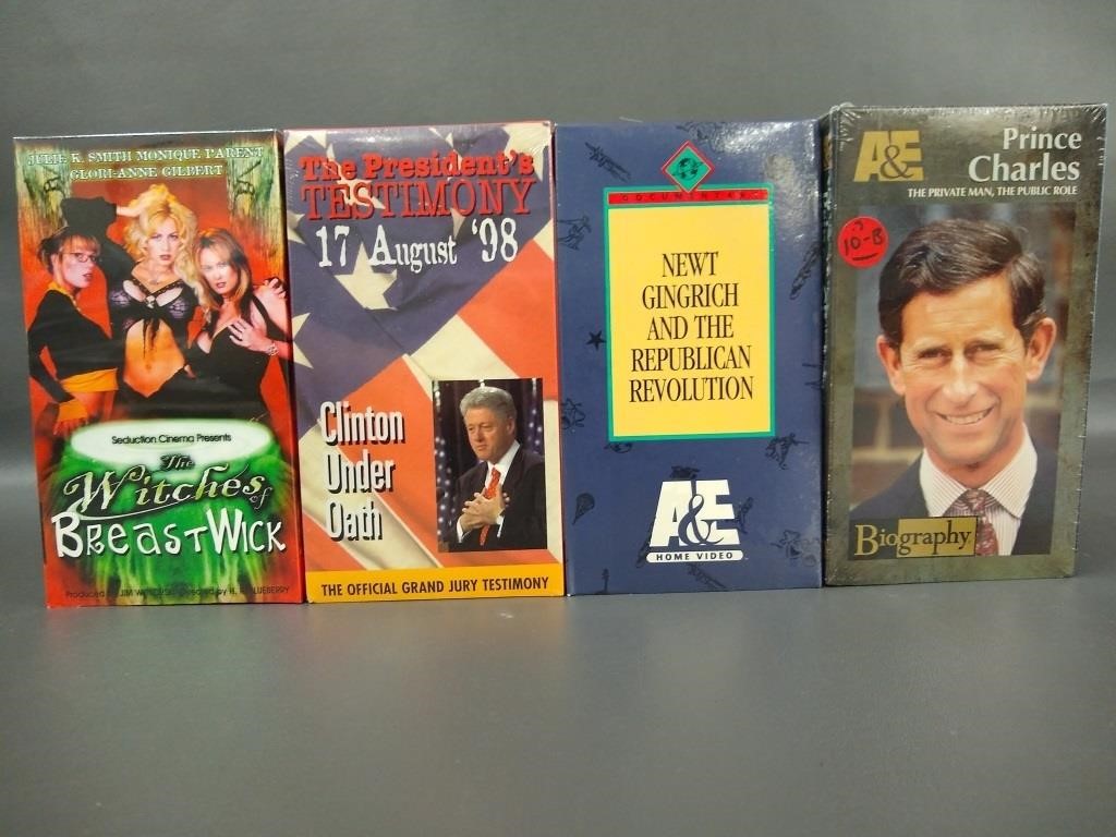 4 Political Junkie sealed VHS tapes - Prince