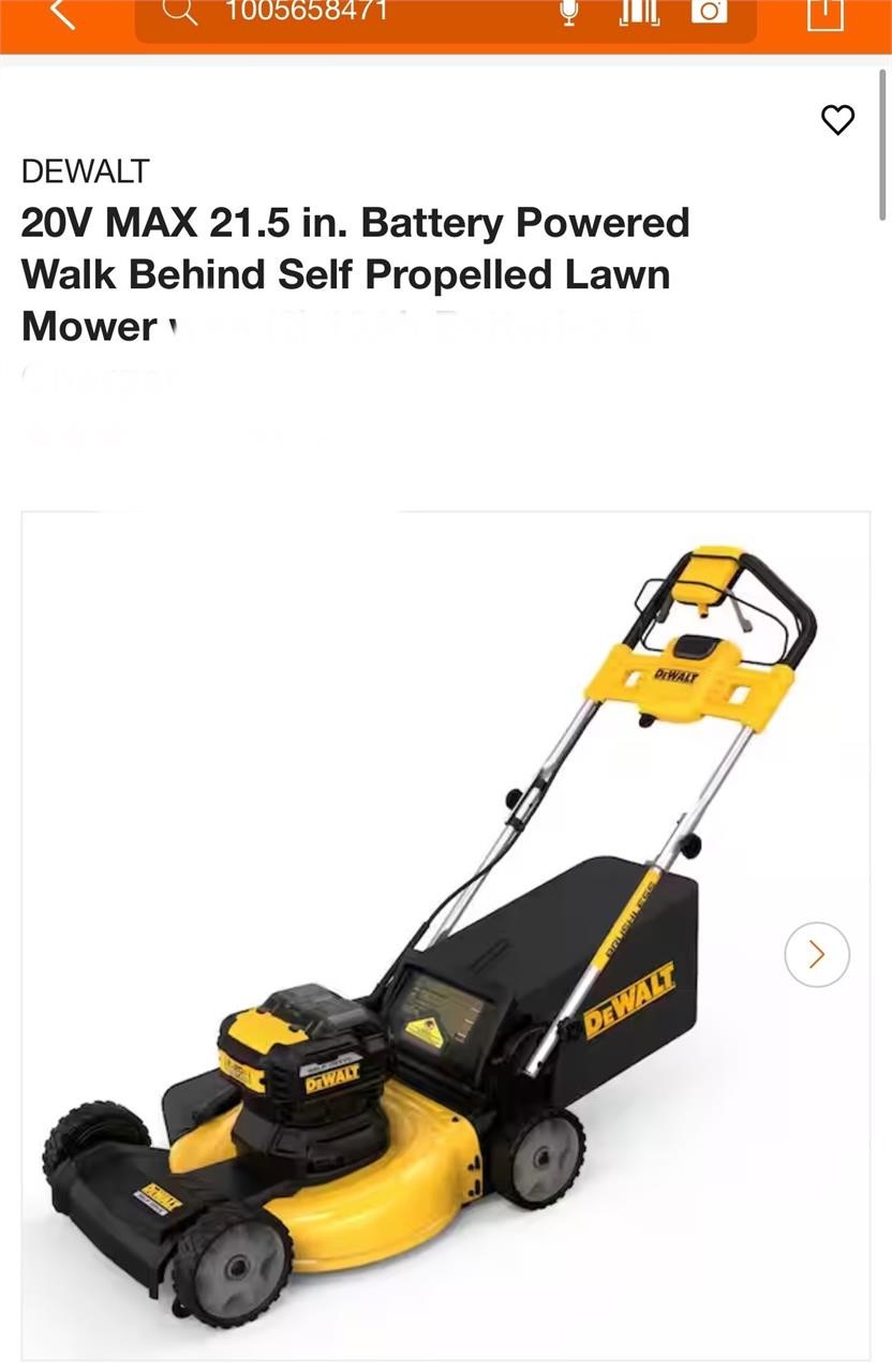Dewalt self propelled lawn mower (tool only)
