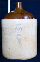 Vintage 5 Gallon Stone Whiskey Jug ,See Pics