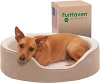 Furhaven Pet Dog Bed (16408033) - Round Oval