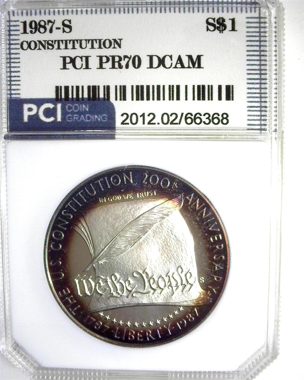 1987-S S$1 Constitution PCI PR70 DCAM