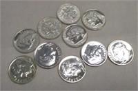 10-SILVER PROOF ROOSEVELT DIMES MIXED DATES