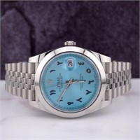 Rolex Mens Datejust 41MM Arabic Watch
