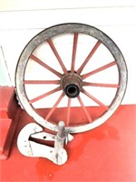 Antique Wagon Wheel & Child Wood