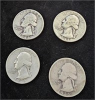 LOT OF MIXED DATE SILVER QUARTERS