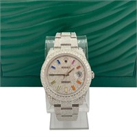 Rolex Men Datejust Diamond Watch 12 ct