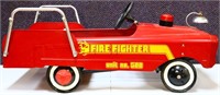 Vintage red Fire FIghter Unit No. 508 pedal car