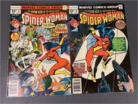 Spiderwoman Marvel #1 #2 comic book lot