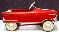 Vintage red/white pedal car