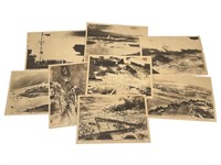 8 WWII Japanese Propaganda Press Photos Bombing