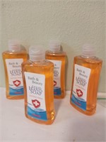 4 bath & beauty 11.25oz hand soap bottles (new)