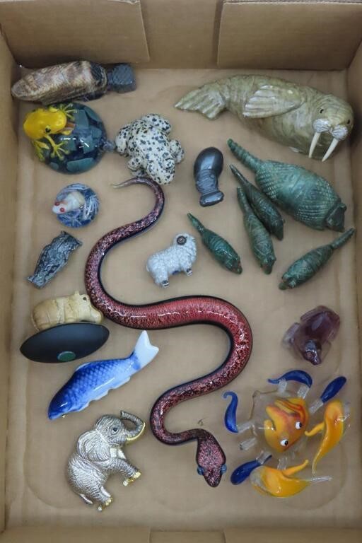 Glass & Stone Animal Figurines