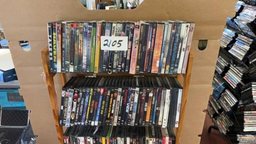 Display Rack of DVDs