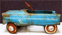 Vintage blue Tee Bird pedal car