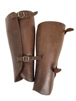 WWII Japanese Army Cavalry Leather Gaiters